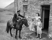 The postman at Diffwys farm, 1955