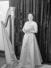 The harpist Eleanor Dwyryd, 1957
