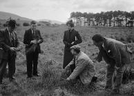 Demonstration of aerial crop spraying at Brecon...