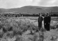 Demonstration of aerial crop spraying at Brecon...