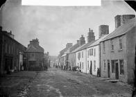 Narrow street, Llannerch-y-medd, c. 1875