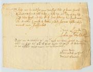 Certificate, 10 June 1652 