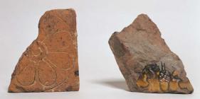 Glazed medieval tiles from Llan-faes Franciscan...