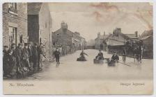 Floods in the High Street, Bangor-on-Dee, c. 1903 