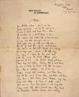 Hand-written original of a poem by W. H. Davies...