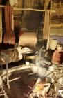 Interior of reconstructed roundhouse at Castell...