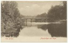 Old wooden bridge at Newbridge on Wye, c. 1900