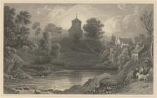 Engrafiad o eglwys Aberedw, 1830
