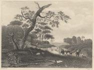 Engraving of Vale of Llanwrin,  c. 1830