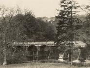 Old wooden bridge at Newbridge-on-Wye,  c. 1900