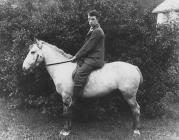 Pony and rider, Crickhowell, c. 1900