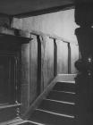 Oak panelling and staircase at Penywrlodd farm...