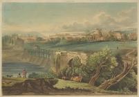 Engraving of Hay bridge and the River Wye, 1818