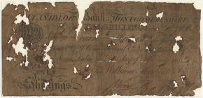 Promissory note,  Llanidloes Bank, 1813