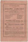 Programme for a Grand Concert at the Old Bethel...