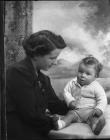 Portrait photograph of Mrs Foster with her baby...