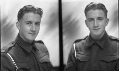 Double portrait photographs of a man in...