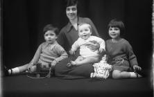 Portrait photograph of Mrs Hutton and children,...