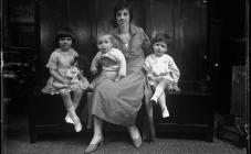 Portrait photograph of Mrs Hutton and children,...