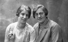 Portrait photograph of a mother and daughter,...