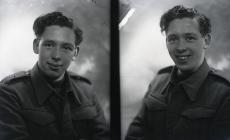 Double portrait photograph of Pte.Thompson,...