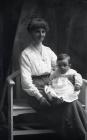 Portrait photograph of Mrs Brinley and son,...