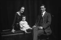 Portrait photograph of the Evans family,...