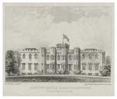 Cardiff Castle, 19th century (lithograph)