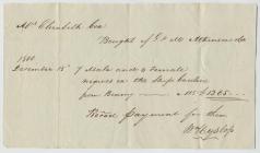 Receipt for sale of slaves, seven male and four...