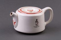 Earthenware teapot used in the Mackworth Hotel,...