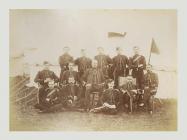 Officers of the Monmouthshire Regiment in dress...