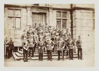 Officers of the Monmouthshire Regiment on the...