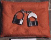 A replica of handcuffs that would have been...