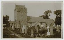 Eglwys Blwyf St John's, Drenewydd, cerdyn...