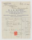 An invoice from A.H. Mayhew, London