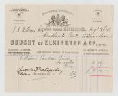 An invoice from Elkington & Co., Manchester