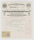 An invoice from Worcester Royal Porcelain Company