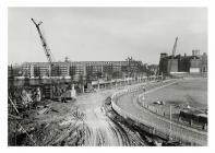 The construction of the North Stand, Cardiff...