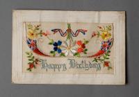 An embroidered 'Happy Birthday'...