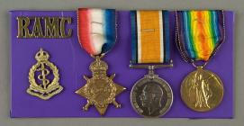 Medals and Royal Army Medical Corps shoulder...