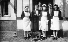 Llangollen. Waiters and waitresses