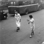 Llangollen. Two men in the street 1953