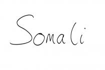 'Somali' wedi'i ysgrifennu yn iaith Somali