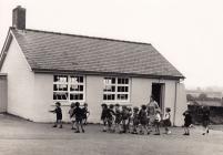 Playing hoops on the yard at Teilo Sant Welsh...