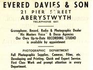 Evered Davies & Son advertisement