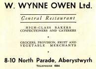 Central Restaurant, Aberystwyth advertisement