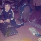 Michael Green, Christmas 1975 playing with his...