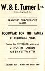 W & E Turner Footwear advertisement