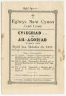 Rhaglen cysegriad ac ail-agoriad Eglwys Sant...