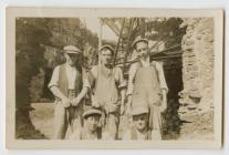 Men working on Kidwelly Castle c.1920